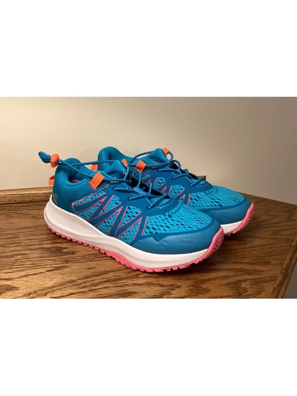 Avia Blue Kids Sneakers with Pink and Orange Accents